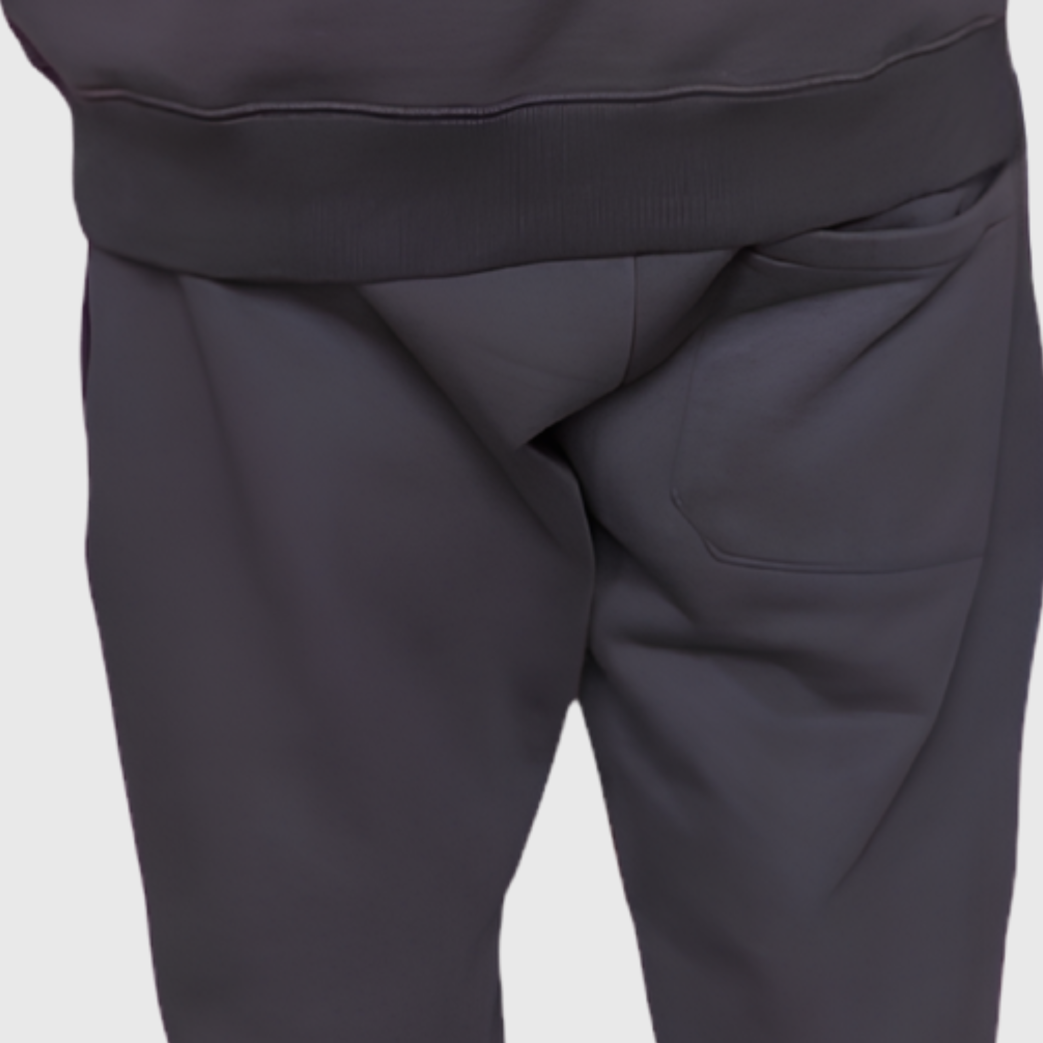CRIB WEAR- "HOUSE LOGO" PREMIUM HEAVYWEIGHT FLEECE JOGGER SET (SHADOW GRAY / WHITE) EMBROIDERY
