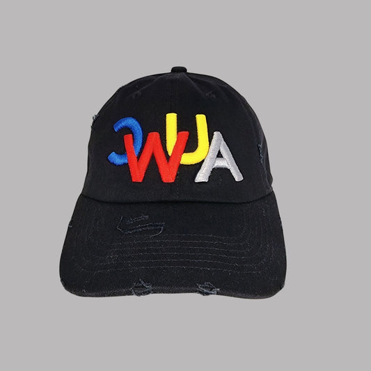 CWUA- Signature Logo Distressed Dad Hat (Black / Multi)