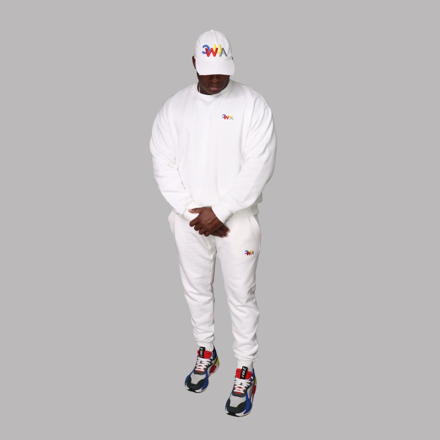 CWUA- Signature Logo Premium Crewneck Jogger Set