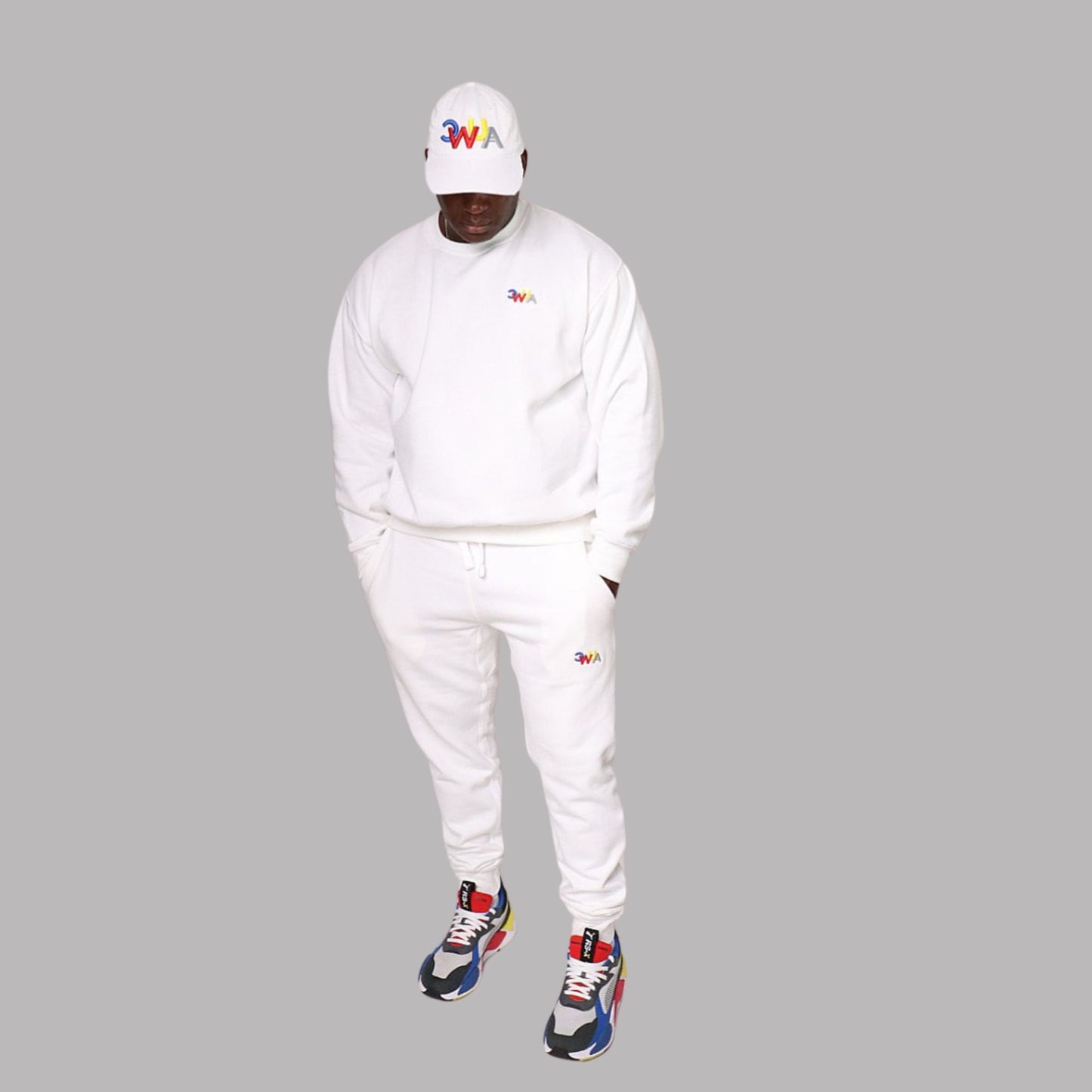 CWUA- Signature Logo Premium Crewneck Jogger Set