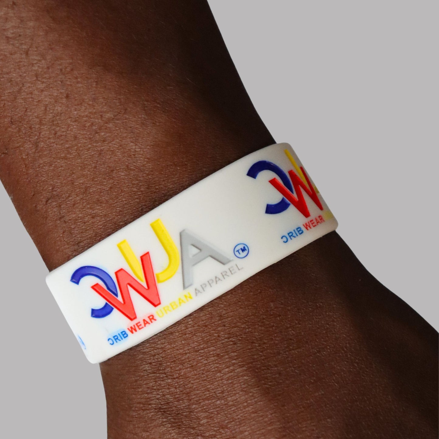 CWUA- Signature Logo Silicone Wristband (White)