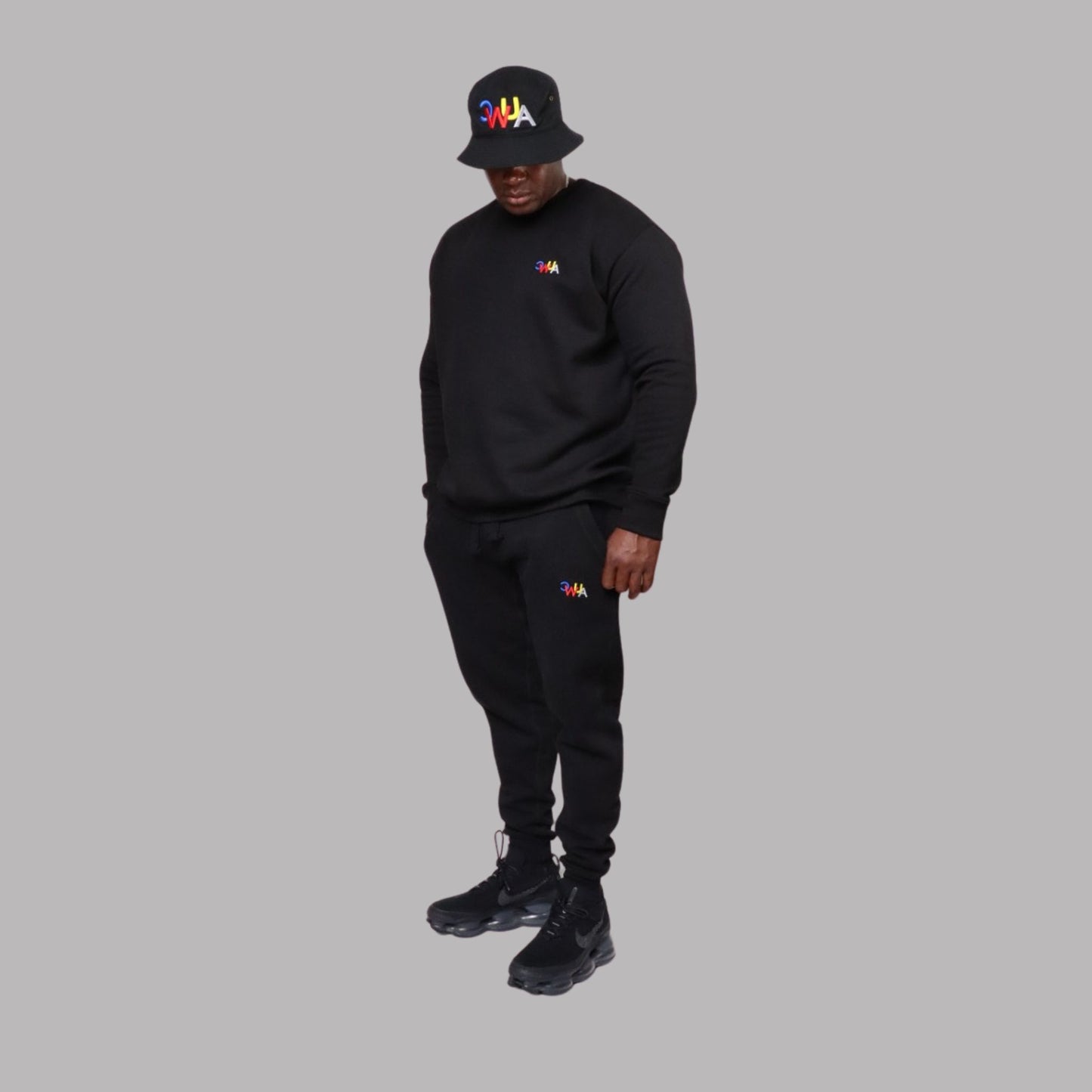 CWUA- Signature Logo Premium Crewneck Jogger Set