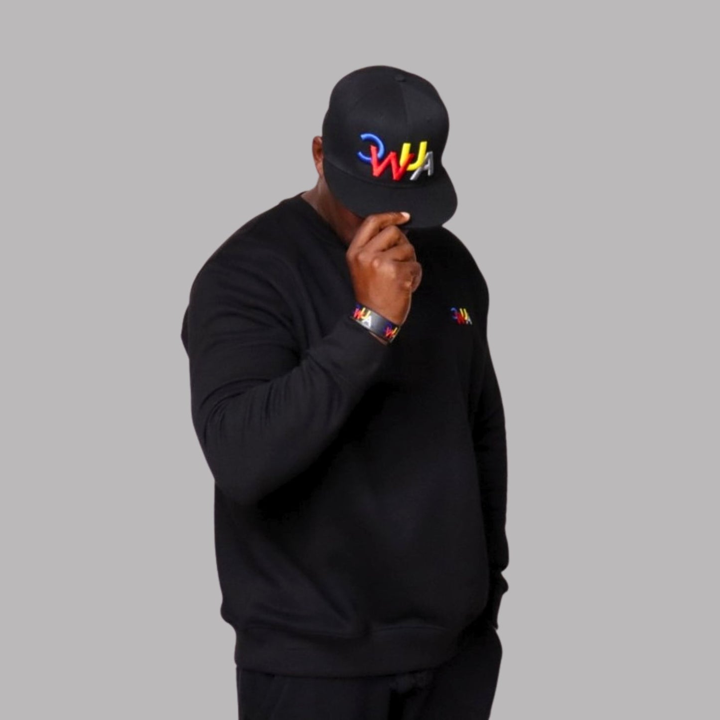 CWUA- 3D Puff Signature Logo Snapback Hat (Black / Multi)