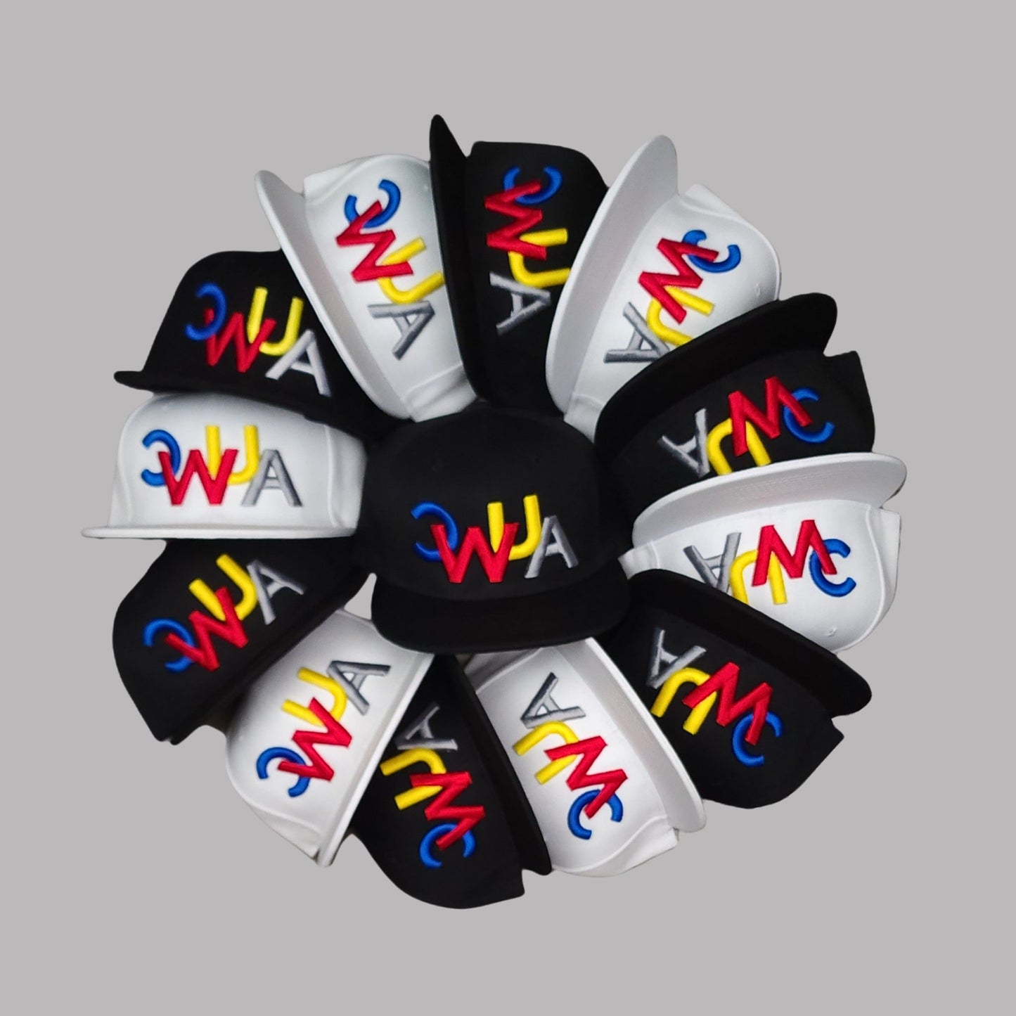 CWUA- 3D Puff Signature Logo Snapback Hat (Black / Multi)