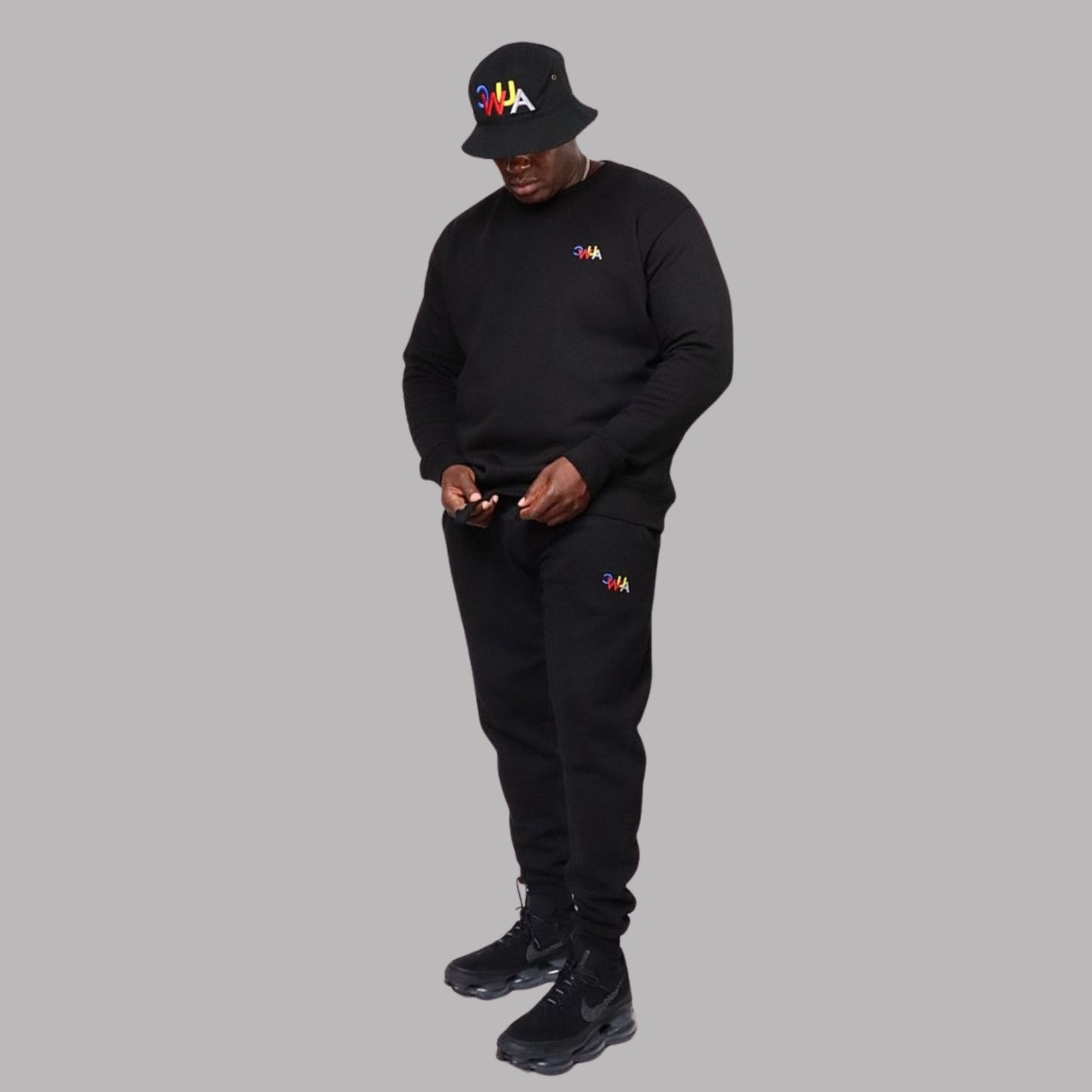 CWUA- Signature Logo Premium Crewneck Jogger Set