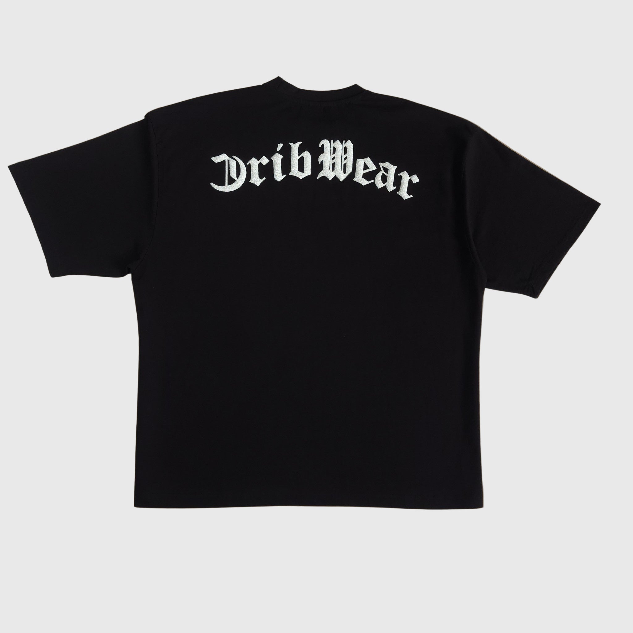 "CRIB WEAR"- HEAVYWEIGHT BOXY OVERSIZED T-SHIRT (BLACK / WHITE) 3D PUFF
