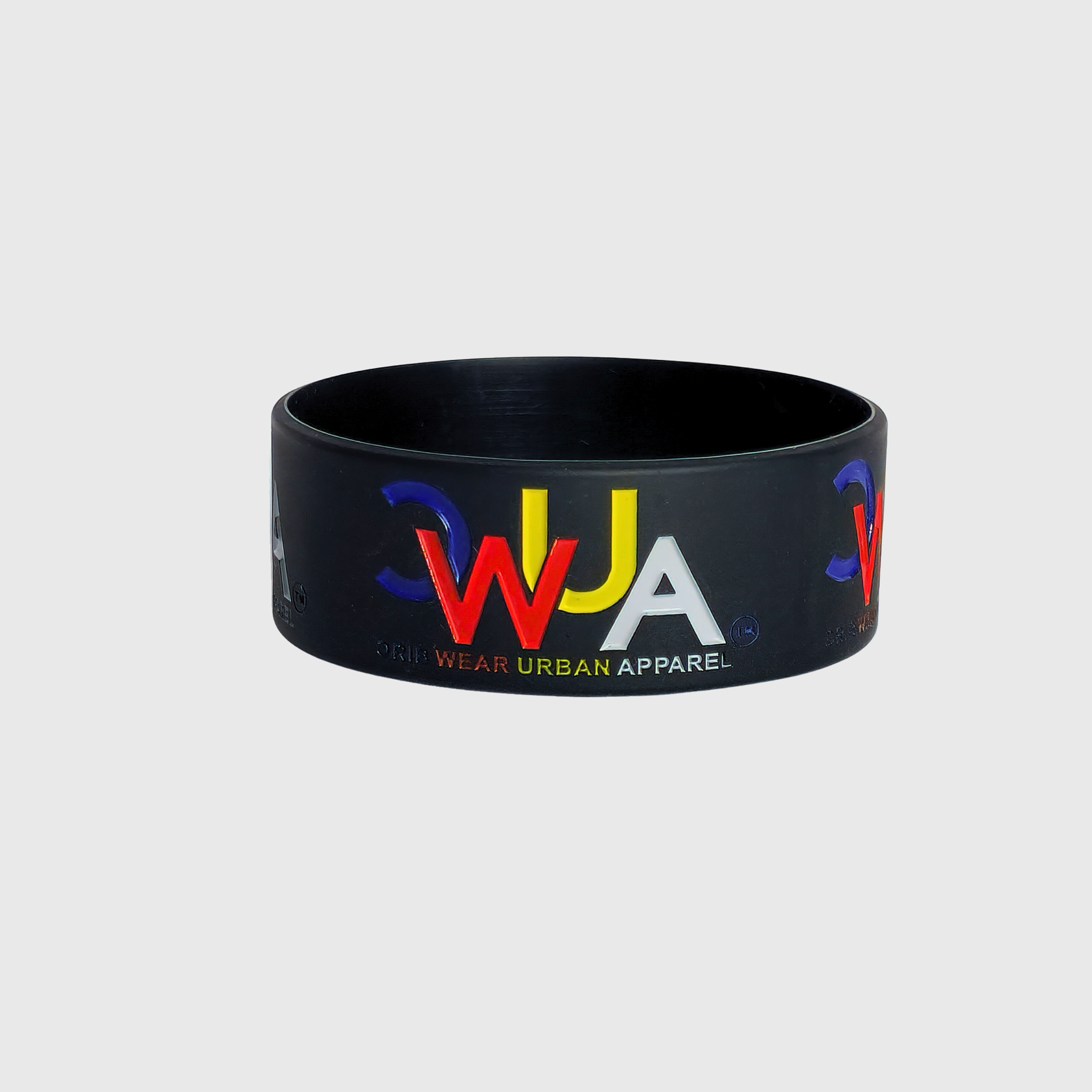 "CWUA"- SILICONE WRISTBAND SIGNATURE LOGO (BLACK / MULTI) DEBOSSED