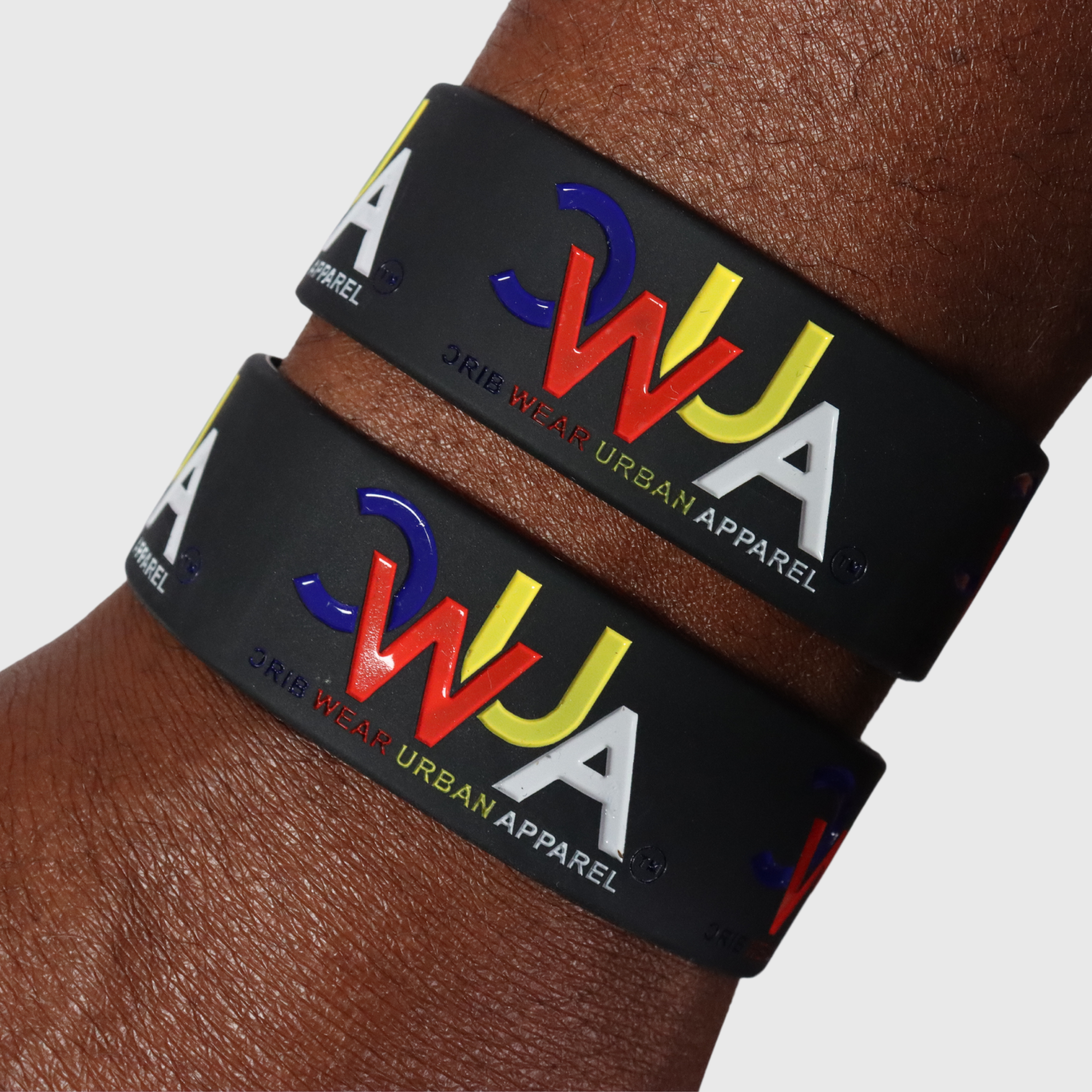 "CWUA"- SILICONE WRISTBAND SIGNATURE LOGO (BLACK / MULTI) DEBOSSED