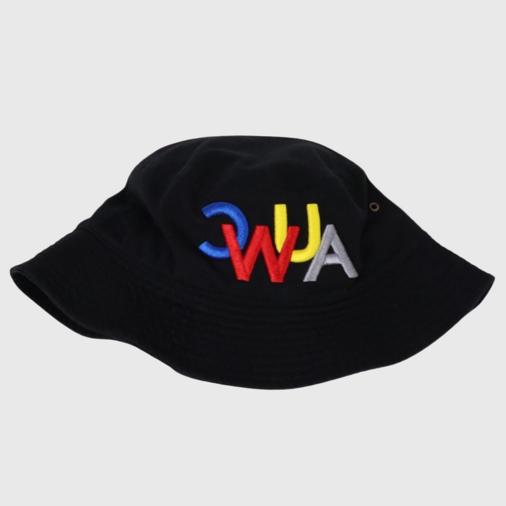 "CWUA"- BUCKET HAT SIGNATURE LOGO (BLACK / MULTI) 3D PUFF EMBROIDERY