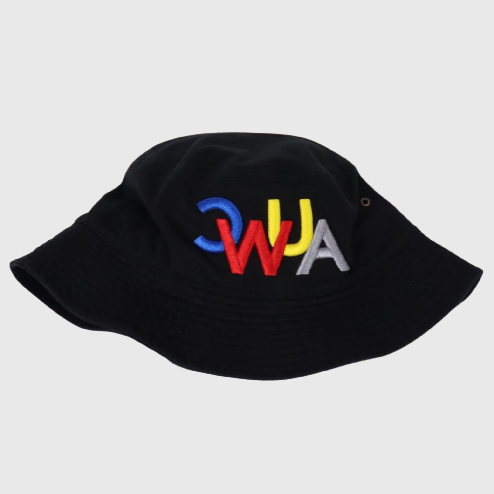 "CWUA"- BUCKET HAT SIGNATURE LOGO (BLACK / MULTI) 3D PUFF EMBROIDERY