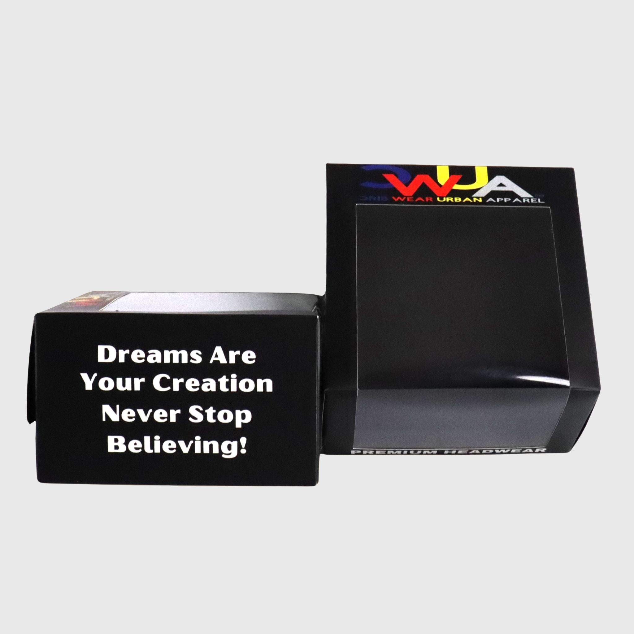 "CWUA"- CUSTOM HAT BOX SIGNATURE LOGO (BLACK / MULTI )