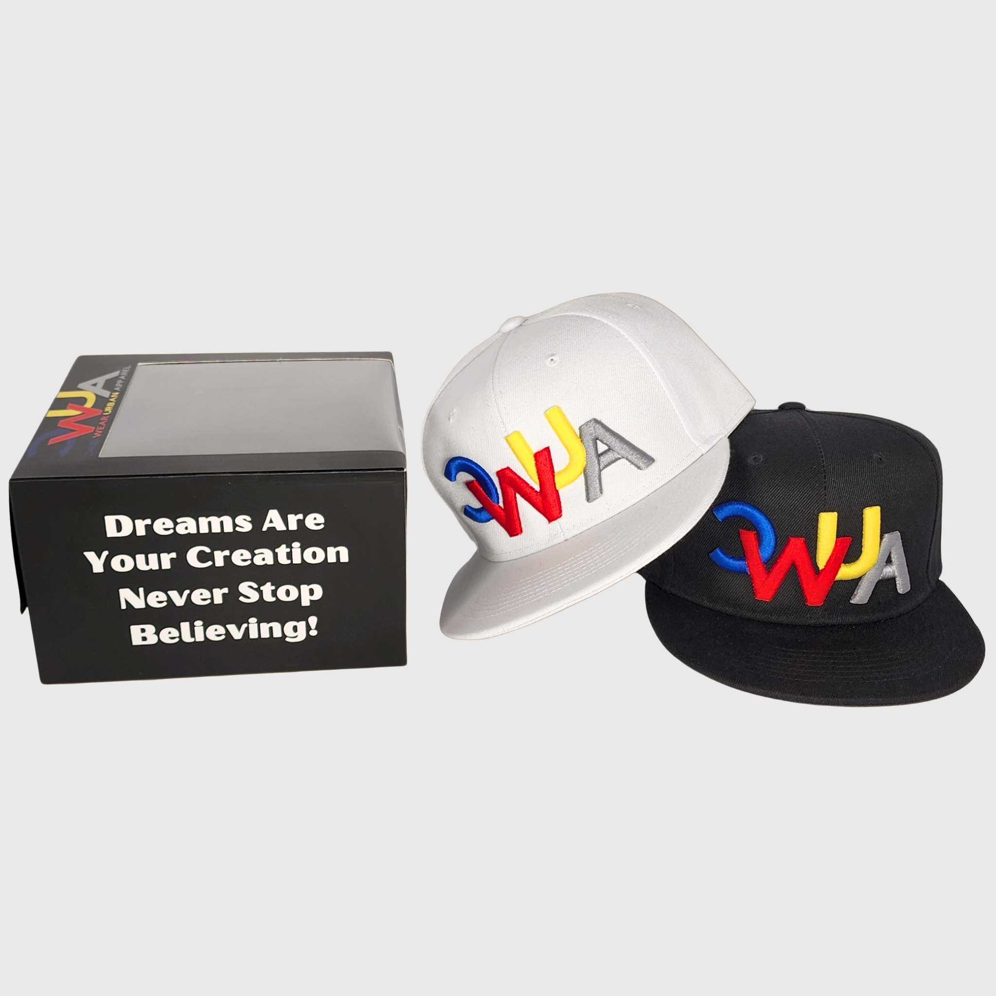 "CWUA"- CUSTOM HAT BOX SIGNATURE LOGO (BLACK / MULTI )