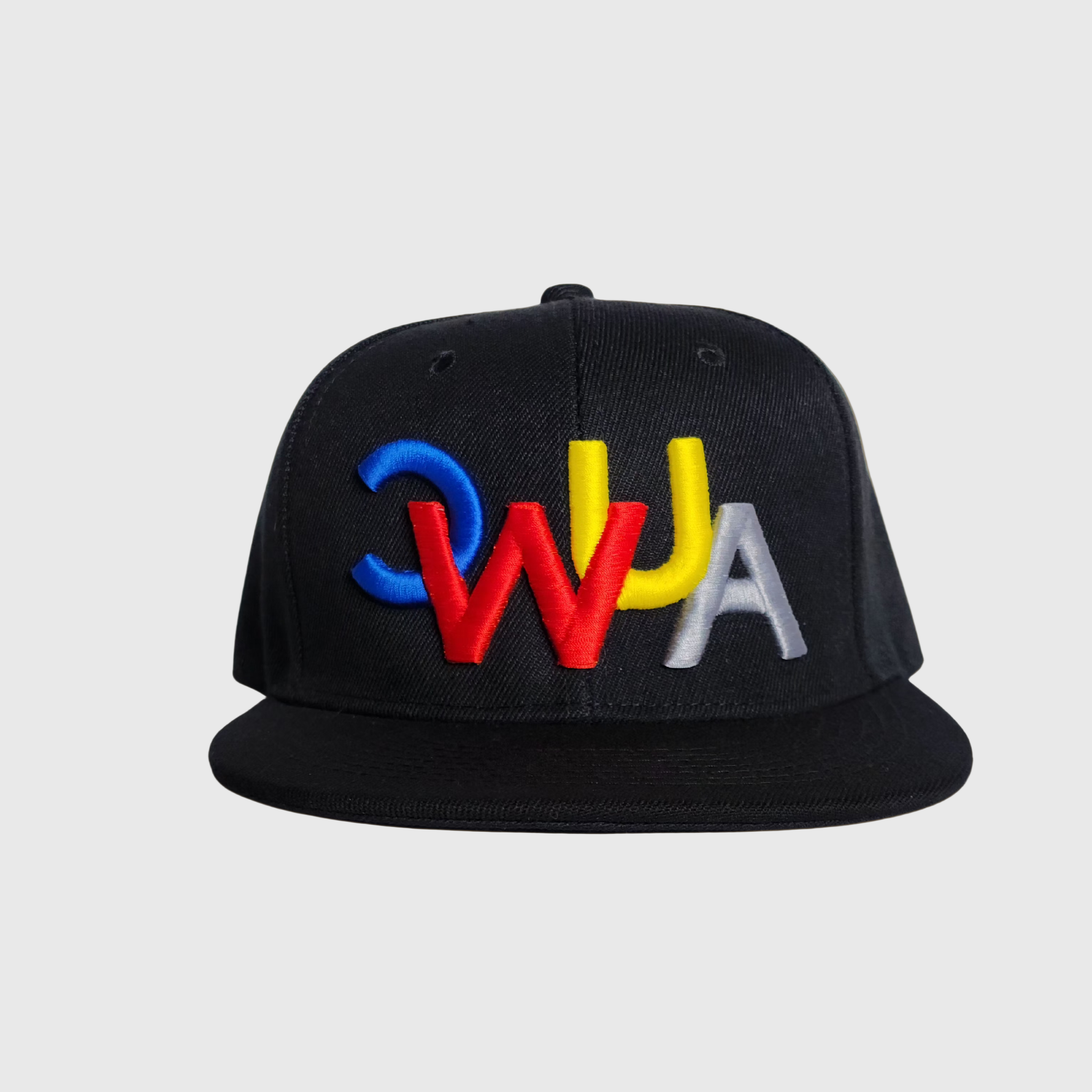"CWUA"- SNAPBACK HAT SIGNATURE LOGO (BLACK / MULTI) 3D PUFF