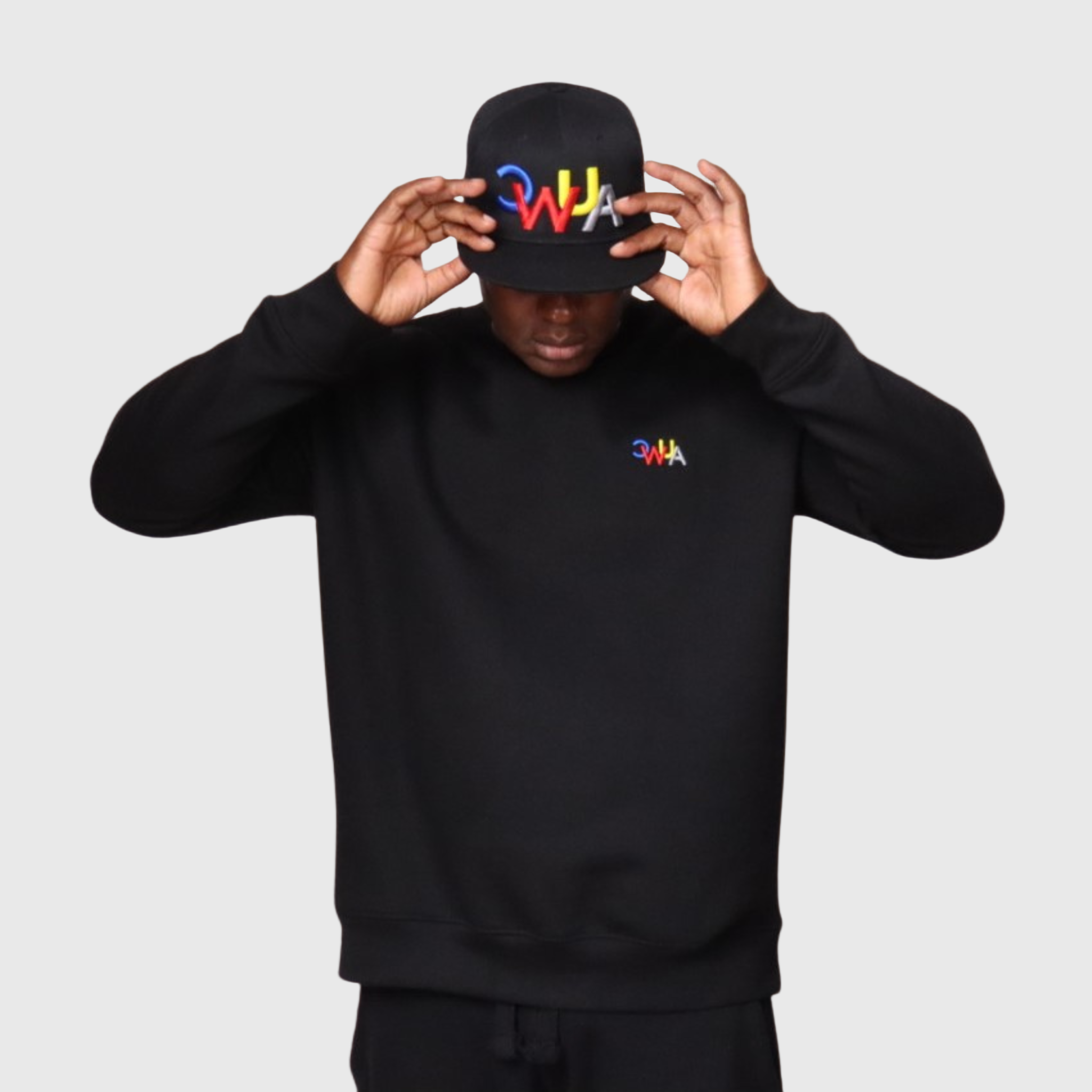 "CWUA"- SNAPBACK HAT SIGNATURE LOGO (BLACK / MULTI) 3D PUFF