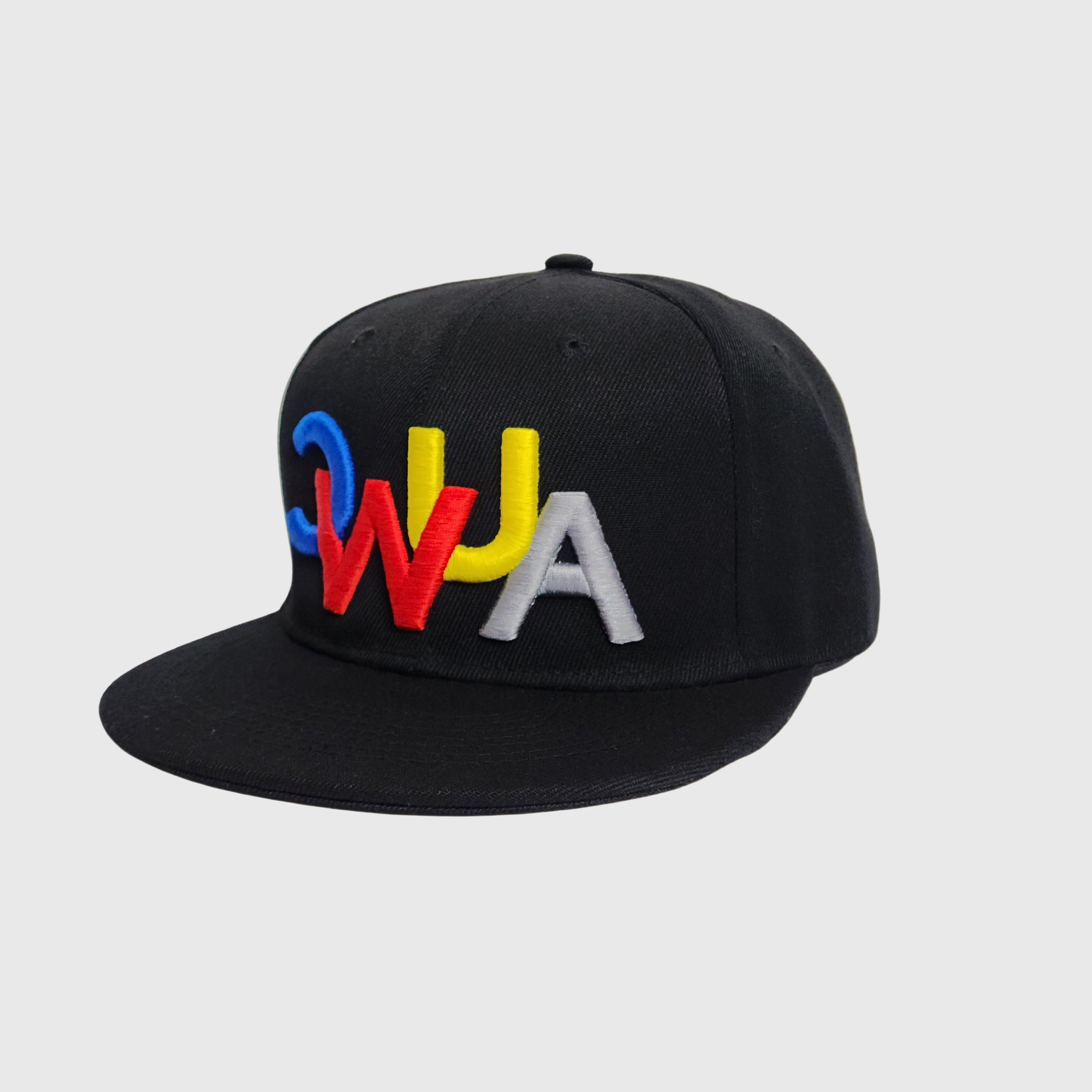 "CWUA"- SNAPBACK HAT SIGNATURE LOGO (BLACK / MULTI) 3D PUFF