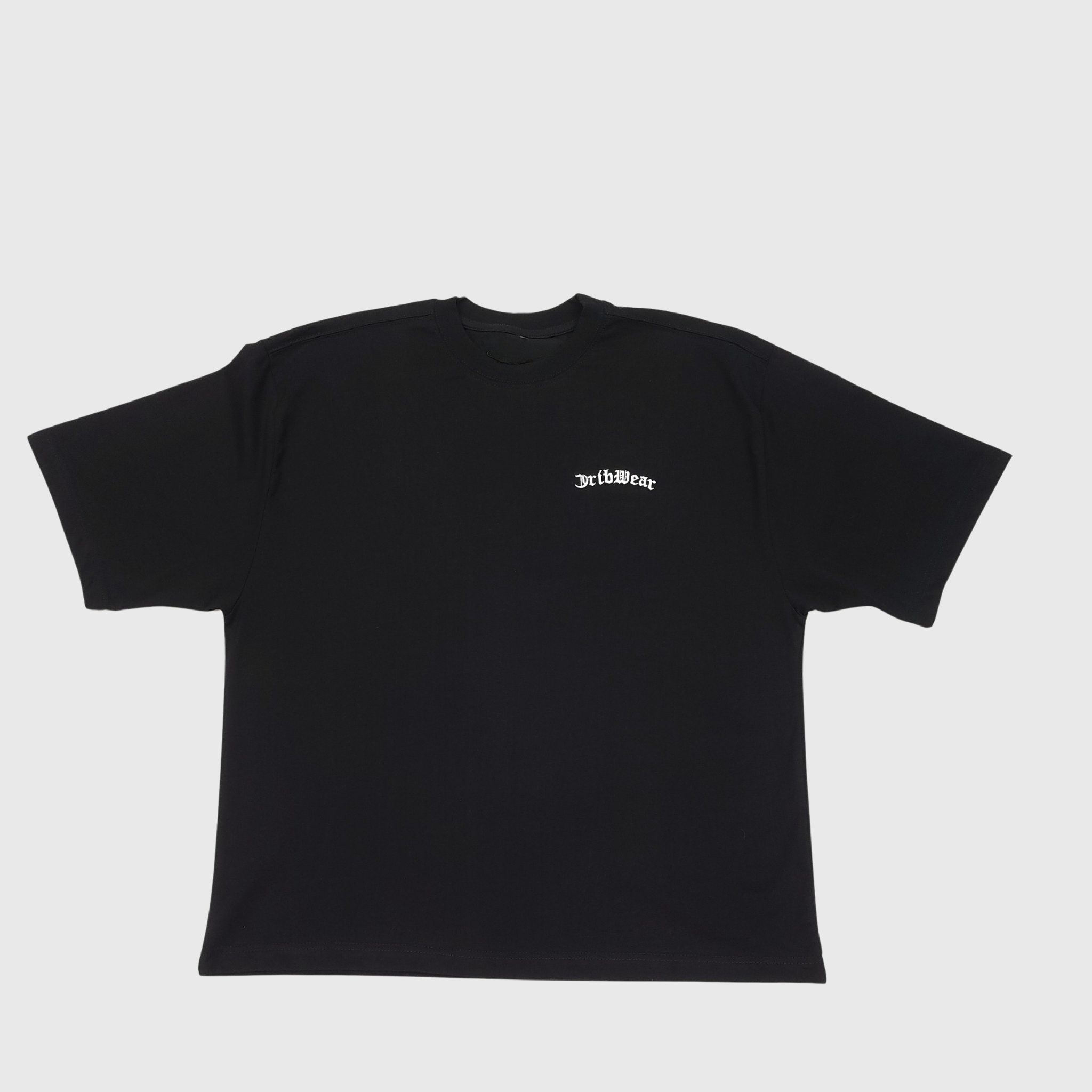 "CRIB WEAR"- HEAVYWEIGHT BOXY OVERSIZED T-SHIRT (BLACK / WHITE) 3D PUFF